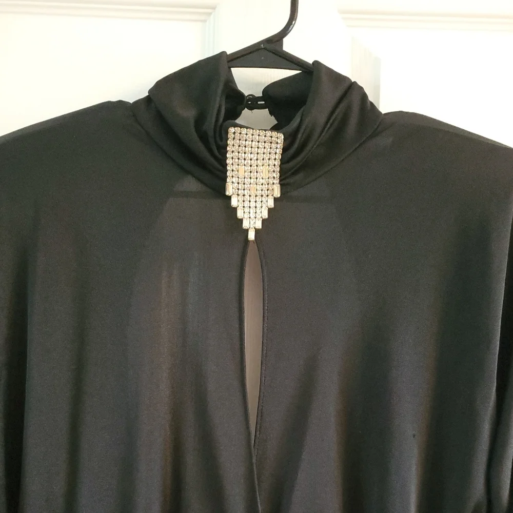 Classic Black Long Sleeve Jumpsuit - Picture 3 of 8